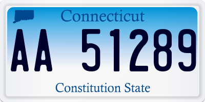 CT license plate AA51289