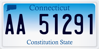 CT license plate AA51291