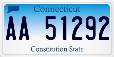 CT license plate AA51292