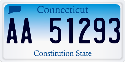 CT license plate AA51293