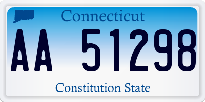 CT license plate AA51298