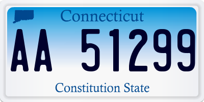 CT license plate AA51299