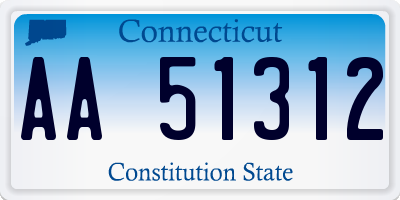 CT license plate AA51312