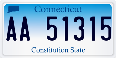 CT license plate AA51315