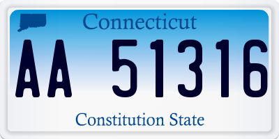 CT license plate AA51316