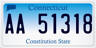 CT license plate AA51318