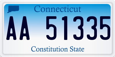 CT license plate AA51335