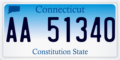 CT license plate AA51340