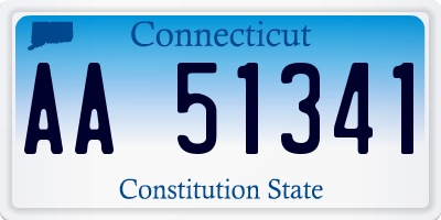 CT license plate AA51341