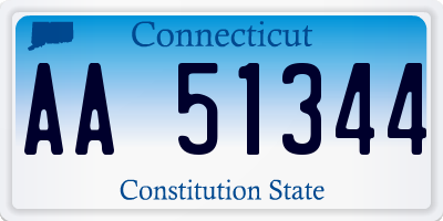 CT license plate AA51344
