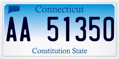 CT license plate AA51350