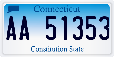 CT license plate AA51353