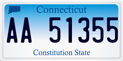 CT license plate AA51355