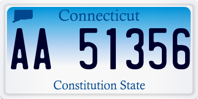 CT license plate AA51356