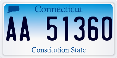 CT license plate AA51360