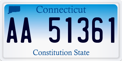 CT license plate AA51361