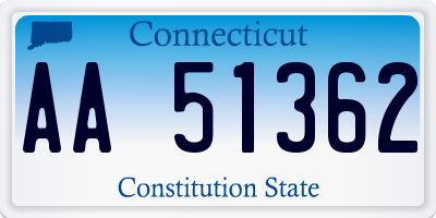 CT license plate AA51362
