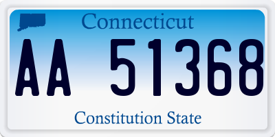 CT license plate AA51368