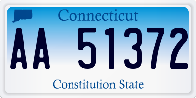 CT license plate AA51372