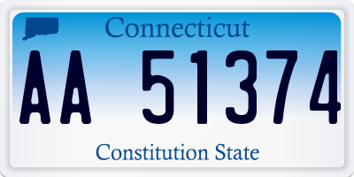 CT license plate AA51374