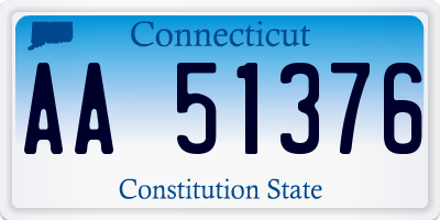 CT license plate AA51376