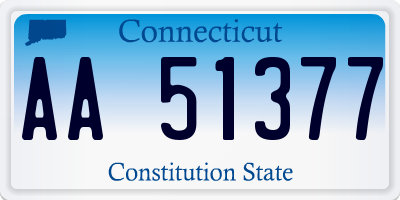 CT license plate AA51377