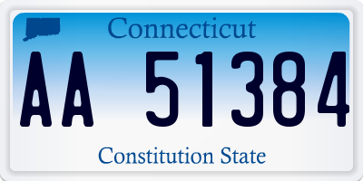 CT license plate AA51384