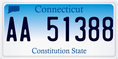 CT license plate AA51388