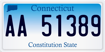 CT license plate AA51389