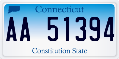 CT license plate AA51394