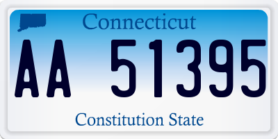 CT license plate AA51395