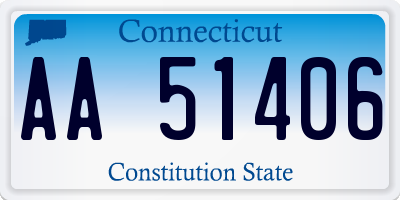 CT license plate AA51406