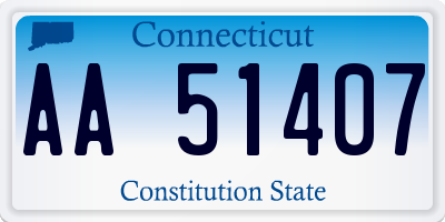 CT license plate AA51407