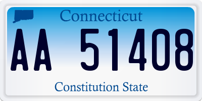 CT license plate AA51408