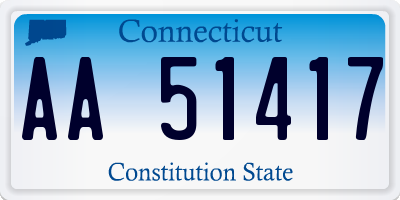 CT license plate AA51417