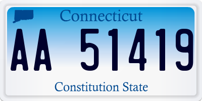 CT license plate AA51419