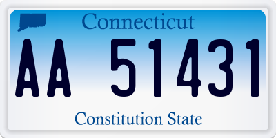 CT license plate AA51431