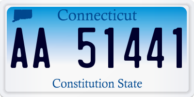 CT license plate AA51441