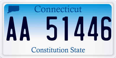 CT license plate AA51446