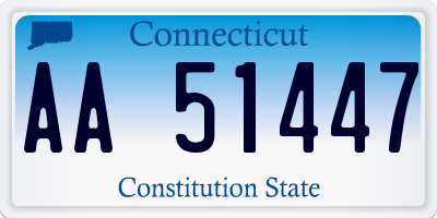 CT license plate AA51447