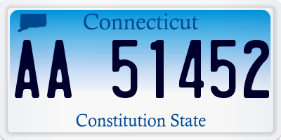 CT license plate AA51452