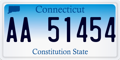 CT license plate AA51454