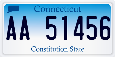 CT license plate AA51456