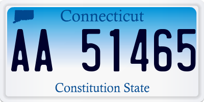 CT license plate AA51465