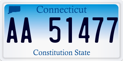 CT license plate AA51477