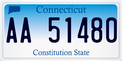 CT license plate AA51480