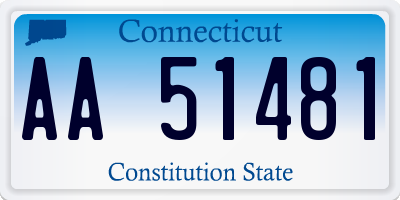 CT license plate AA51481