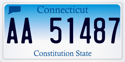 CT license plate AA51487