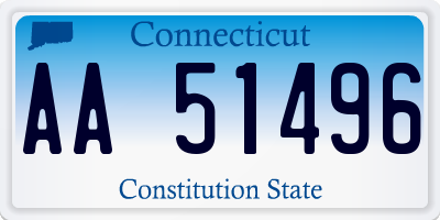 CT license plate AA51496