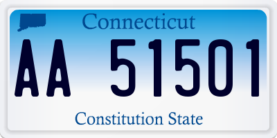 CT license plate AA51501